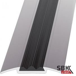 ПО-42 алюминиевый порог противоскользящий с черной резиновой  вставкой